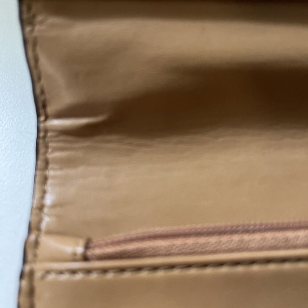 COACH Park  Colorblock Leather Dylan Wallet F49554 Navy/Red - Picture 7 of 11